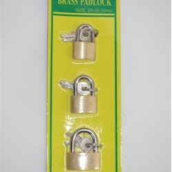 Brass padlock 20-25-30mm