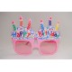Birthday cake glasses